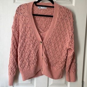 Zara Embroidered Knit Twin Set